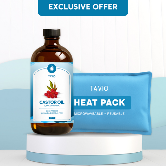 Reusable Hot Pack & Castor Oil Refill Bundle