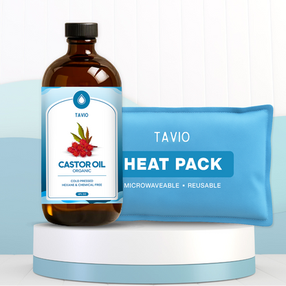 Reusable Hot Pack & Castor Oil Refill Bundle