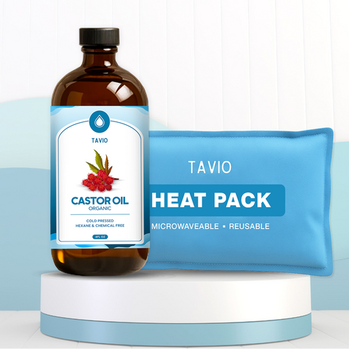 Reusable Hot Pack & Castor Oil Refill Bundle