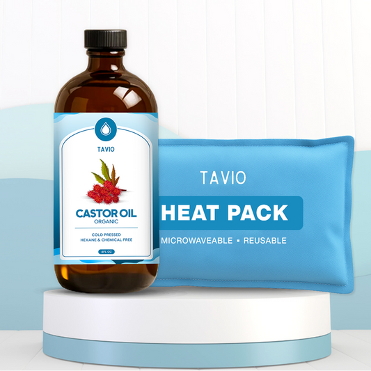 Reusable Hot Pack & Castor Oil Refill Bundle