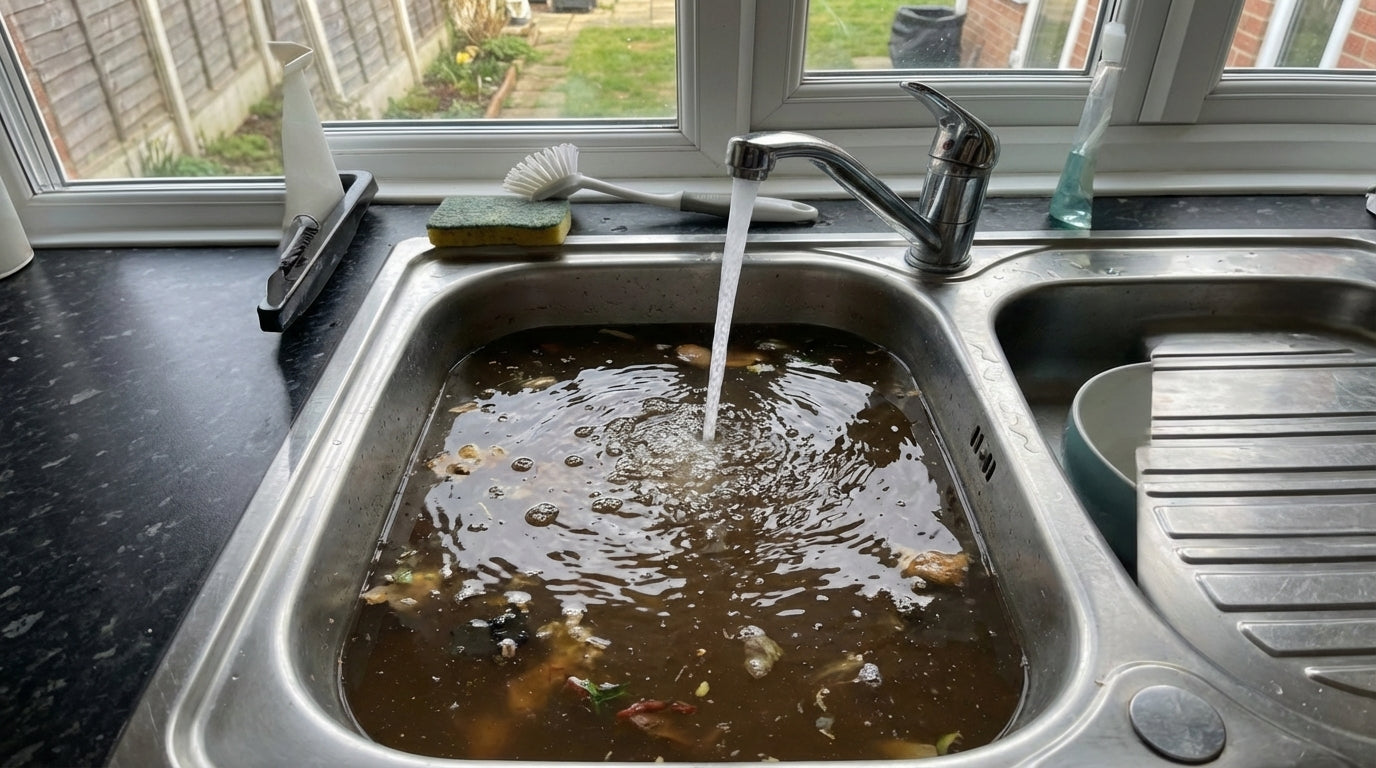 Clogged kitchen sink analogy for kidney drainage