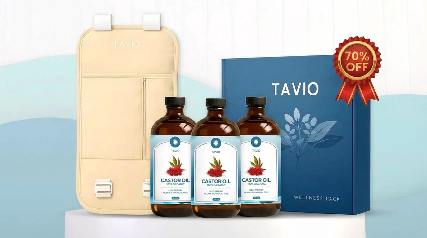 Tavio Castor Oil Pack System product bundle